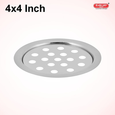 Sanjay Chilly Floor Stainless Steel Push Down Strainer(10.1 cm Set of 1)