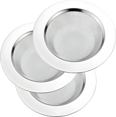 DIAMOND STEEL Kitchen Sink Stainless Steel Push Down Strainer(10 cm Set of 3)