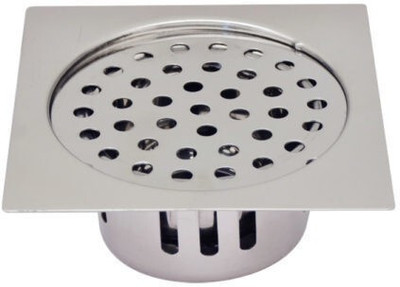 Viking Floor Stainless Steel Push Down Strainer(12.5 cm Set of 1)