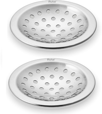 RUHE Floor Stainless Steel Push Down Strainer(10 cm Set of 2)