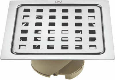 Lipka Floor Stainless Steel Push Down Strainer(12.7 cm Set of 1)