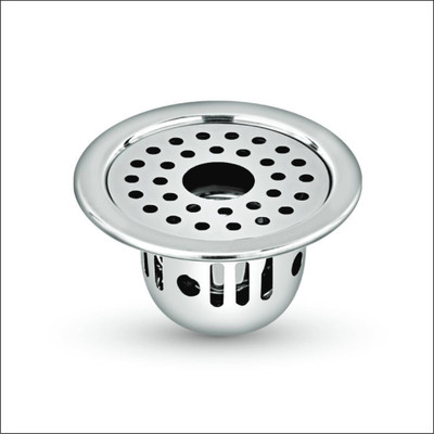 Sanjay Chilly Floor Stainless Steel Push Down Strainer(20.5 cm Set of 1)
