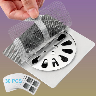 Privora Basin, Kitchen Sink, Bathroom Sink, Bathtub, Floor Plastic Push Down Strainer(10 cm Set of 30)