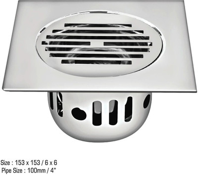 Sanjay Chilly Floor Stainless Steel Push Down Strainer(15.3 cm Set of 1)