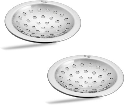 RUHE Floor Stainless Steel Push Down Strainer(7 cm Set of 2)