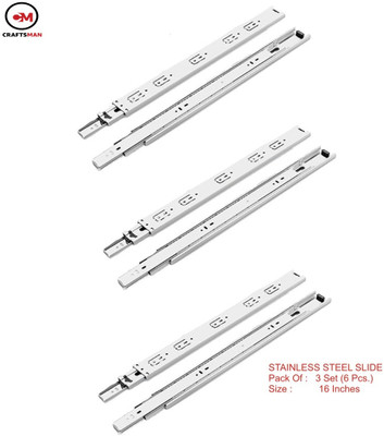 Craftsman Side Mount Full Extension Drawer Slide(Pack of 6)