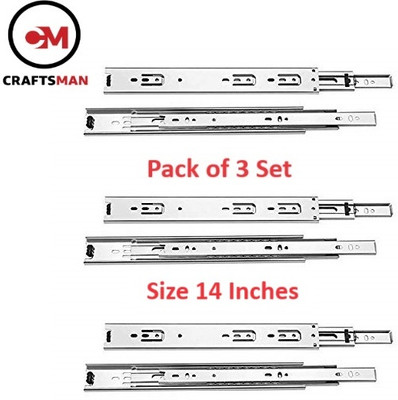 Craftsman Side Mount Full Extension Drawer Slide(Pack of 6)