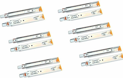 Sanjari Side Mount Full Extension Drawer Slide(Pack of 6)