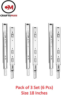 Craftsman Side Mount Full Extension Drawer Slide(Pack of 6)