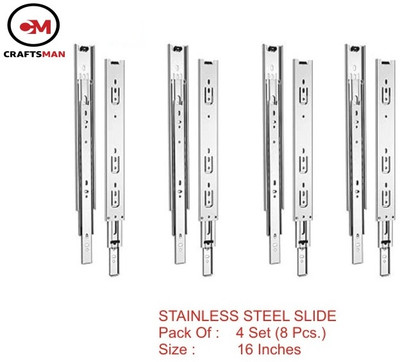 Craftsman Side Mount Full Extension Drawer Slide(Pack of 8)