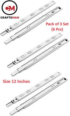 Craftsman Side Mount Full Extension Drawer Slide(Pack of 6)