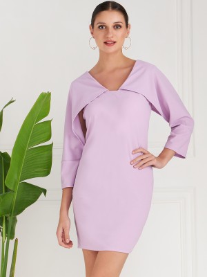 ATHENA Women Bodycon Purple Dress