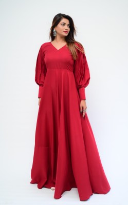 diyaz Women Gown Red Dress