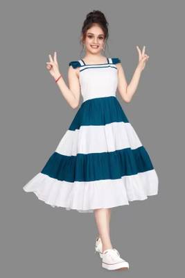 NAFIS COLLECTION Women Fit and Flare White Dress