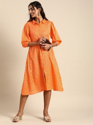 Sangria Women A-line Orange Dress