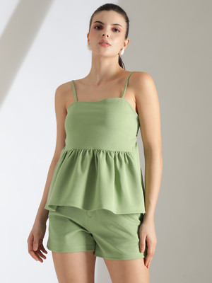 KOTTY Top Regular Shorts Co-ords Set