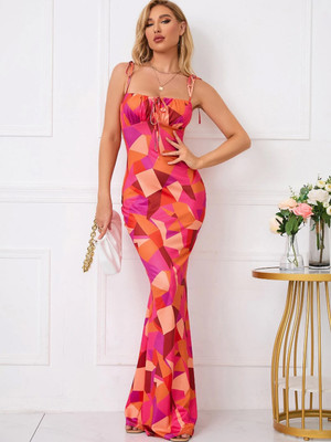TANDUL Women Bodycon Multicolor Maxi/Full Length Dress