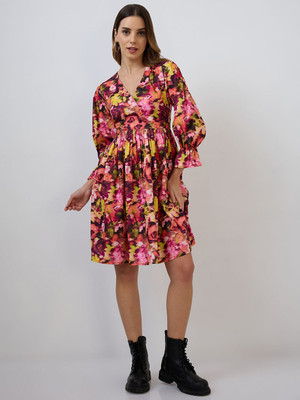 Dressberry Women A-line Black Knee Length Dress