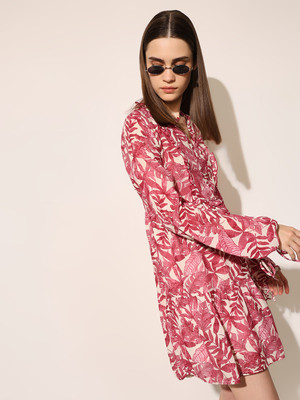 ONLY Women A-line Maroon Mini/Short Dress