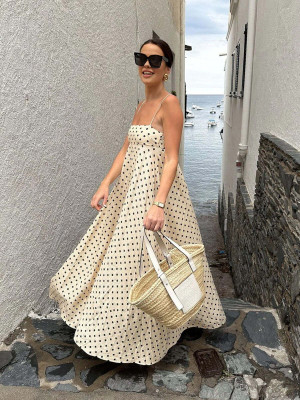 Sheetal Accociates Women Fit and Flare Beige Maxi/Full Length Dress