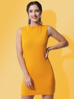 My Swag Women Bodycon Yellow Dress