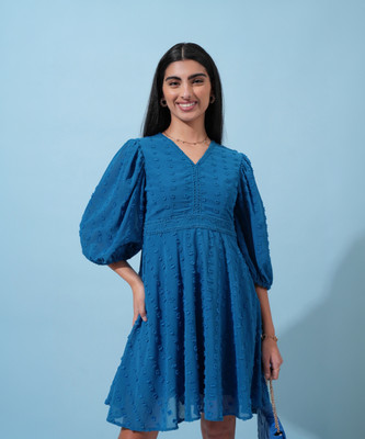 Tokyo Talkies Women Bodycon Blue Mini/Short Dress