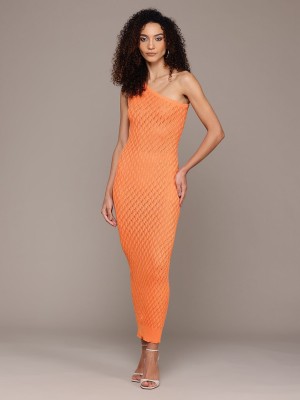 bebe Women Bodycon Orange Dress