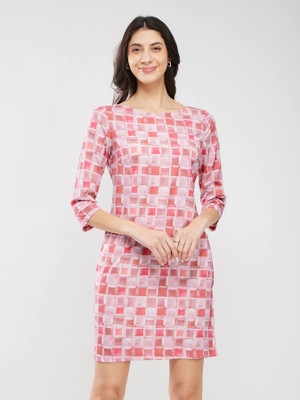 Fable Street Women Sheath Pink Above Knee/Mid Thigh Length Dress