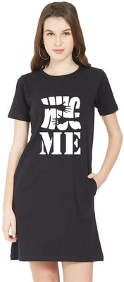 HouseOfCommon Women T Shirt White Above Knee/Mid Thigh Length Dress
