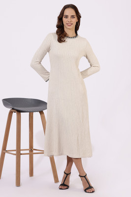 W Women Ethnic Dress White Midi/Calf Length Dress