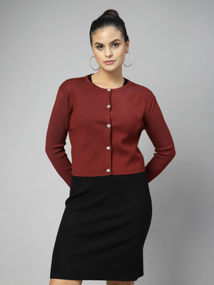 Mafadeny Women Asymmetric Maroon, Black Above Knee/Mid Thigh Length Dress