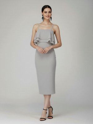 ekeshwara Women Bodycon Blue Knee Length Dress