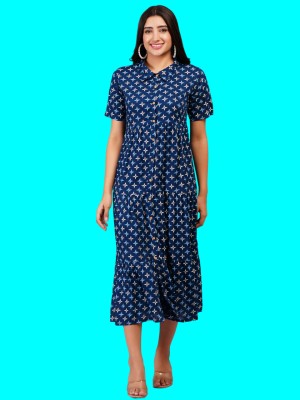 Jyoti Women A-line Dark Blue Dress