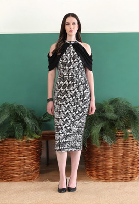 PATER Women Bodycon Multicolor Knee Length Dress