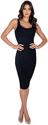A S fashion Women Bodycon Black Midi/Calf Length Dress