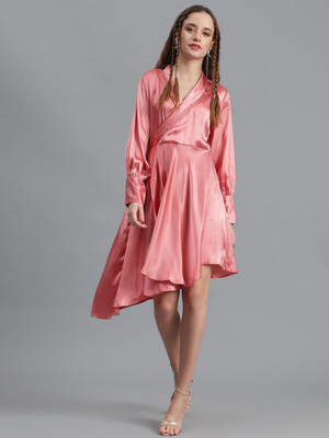 KOTTY Women Sheath Pink Knee Length Dress