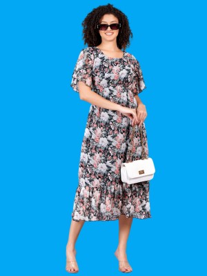 Highlight fashion export Women Fit and Flare Multicolor Dress