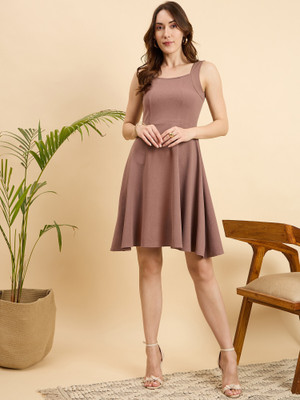 Dwarros Women A-line Multicolor Above Knee/Mid Thigh Length Dress