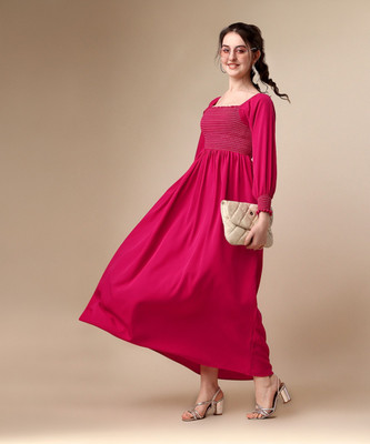 Sheetal Associates Women Maxi Pink Midi/Calf Length Dress