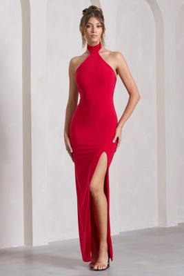 Traquila Women Bodycon Red Maxi/Full Length Dress