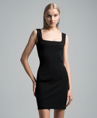 A S fashion Women Bodycon Black Dress