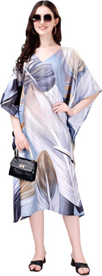 METRONAUT Women Kaftan Multicolor Below Knee Dress