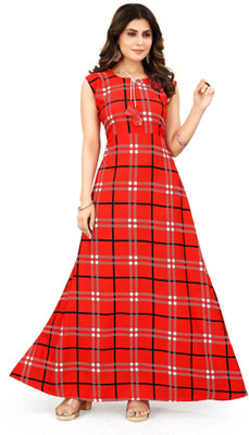 varnicrea Women Maxi Multicolor Ankle Length Dress