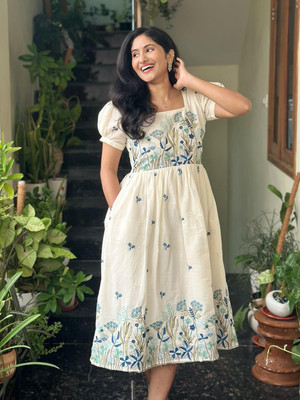 FabFinds Women Maxi Multicolor Midi/Calf Length Dress