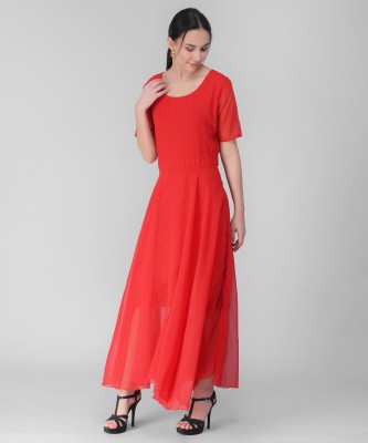 vivient Women Maxi Red Dress