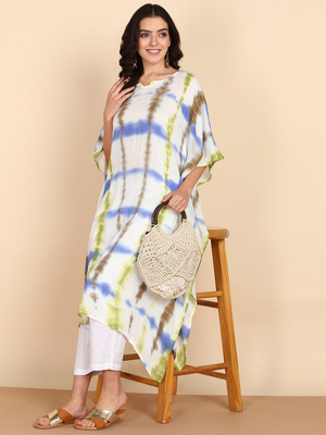 PinkTribe Printed Crepe Women Kaftan