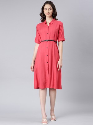 Showoff Women Shirt Pink Dress