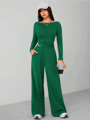 KOTTY Women Two Piece Dress Green Dress