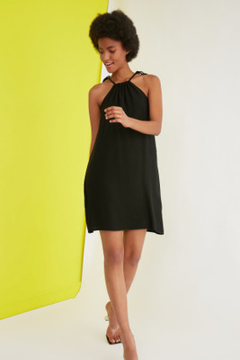 Trendyol Women Sheath Black Above Knee/Mid Thigh Length Dress