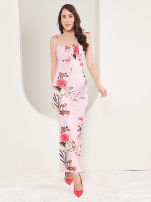 TANDUL Women Bodycon Pink Ankle Length Dress